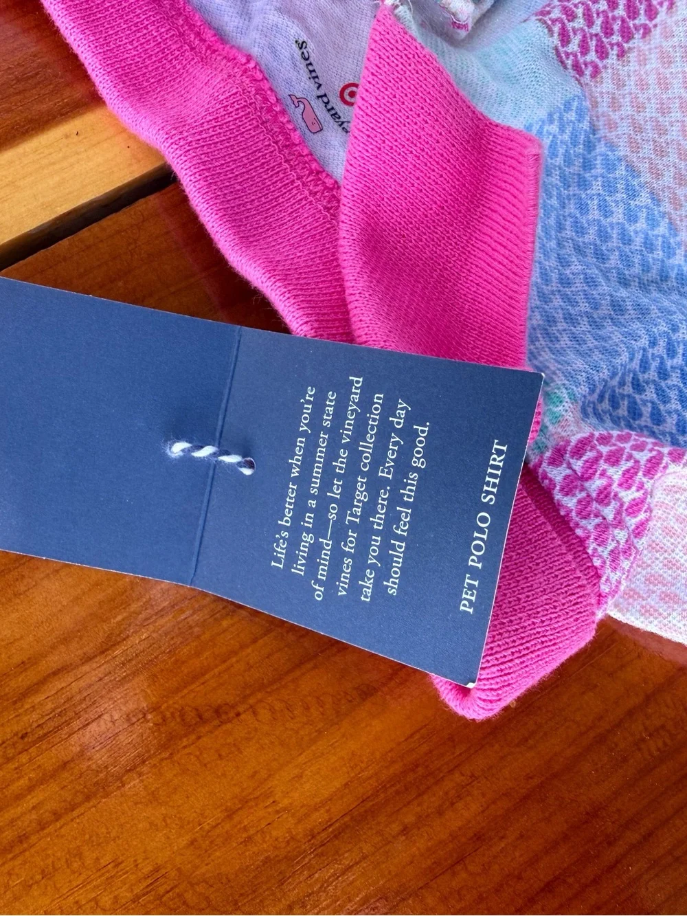 Pet Polo Shirt for Dogs in Pink and Pastel Patchwork NWT